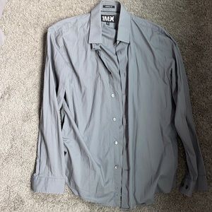 Express modern fit grey dress shirt